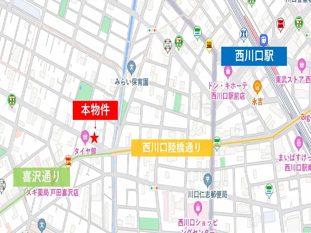 西川口のラーメン居抜きの地図