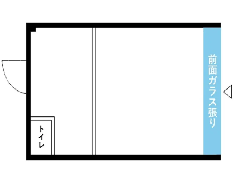 下総中山の事務所仕様店舗物件の平面図