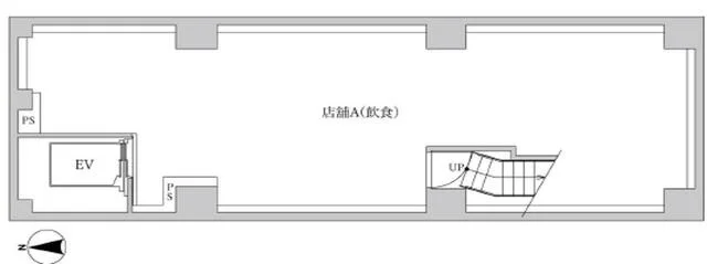 貸店舗(スケルトン)の平面図