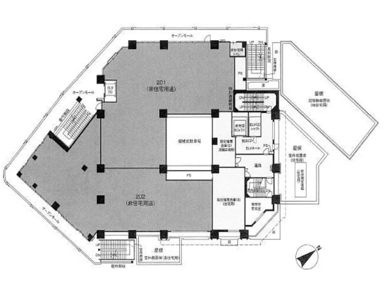 所沢のスケルトン物件の平面図