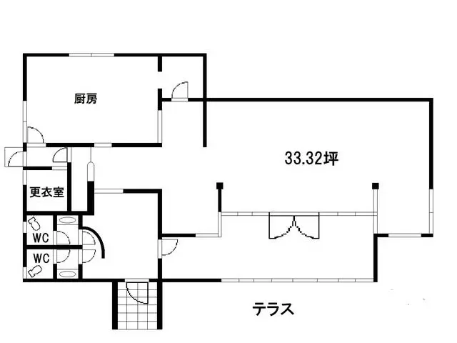 宮原のレストラン居抜きの平面図