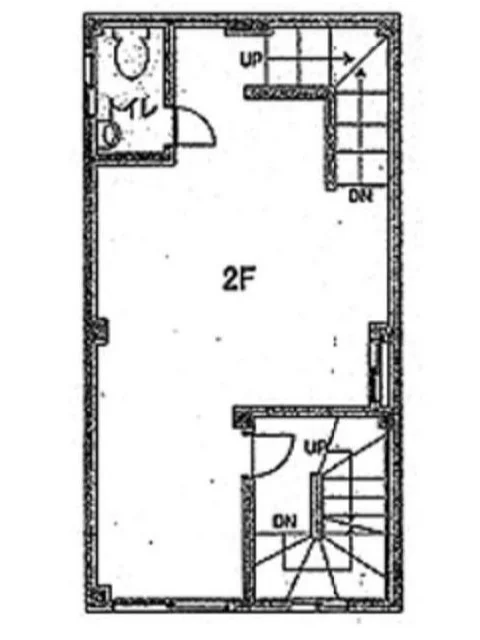 銀座のスケルトン物件の平面図