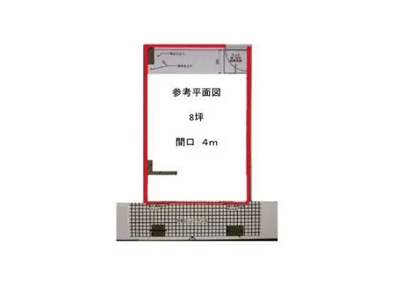 テイクアウトの居抜き物件の平面図