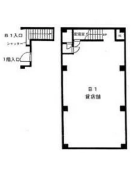 BAR・ショットバーの居抜き物件の平面図