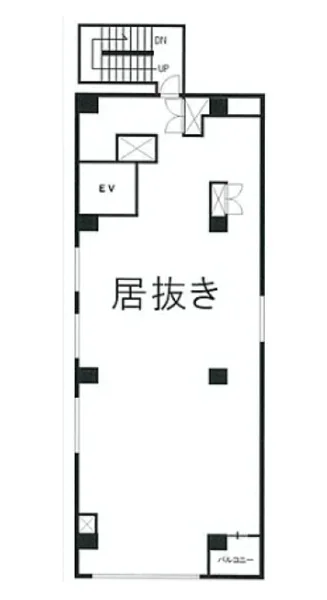 大門の居抜き店舗の平面図