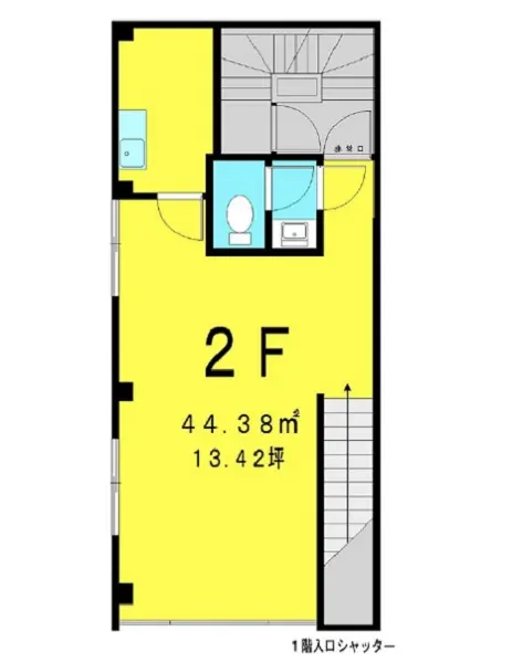 貸店舗(事務所仕様)の平面図