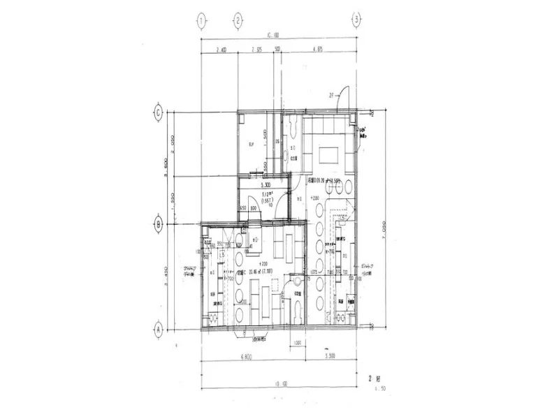 北久里浜の居抜き店舗の平面図