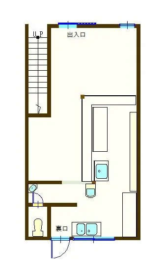 小作の居抜き店舗の平面図