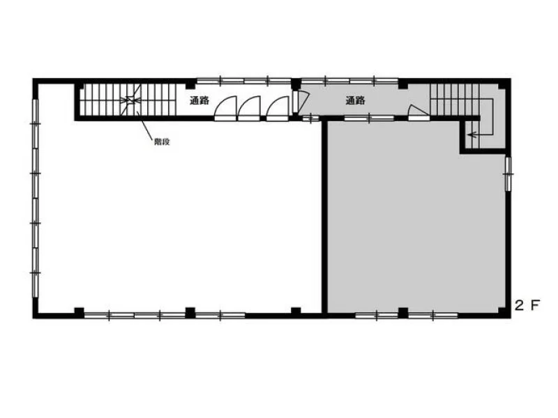 武蔵境のスケルトン店舗物件の平面図