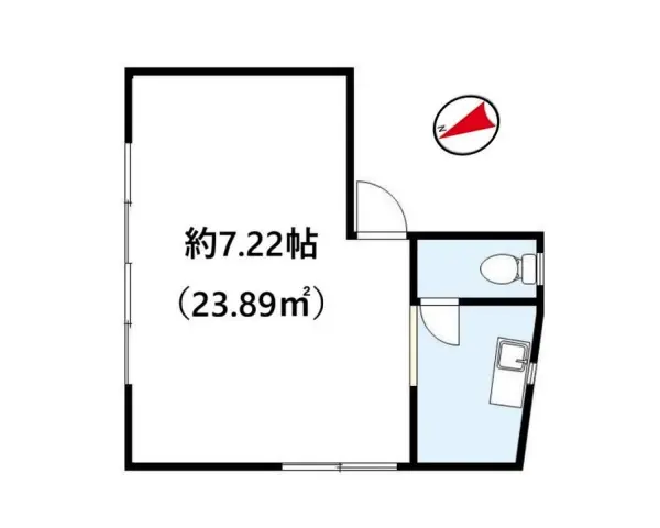 日暮里の事務所仕様物件の平面図