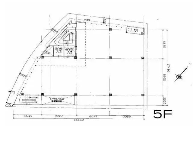 伊勢原のスケルトン店舗物件の平面図