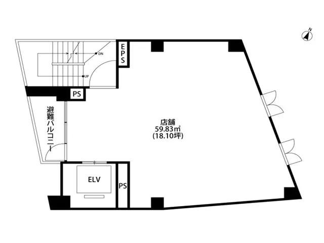 竹ノ塚のスナック・パブ居抜きの平面図