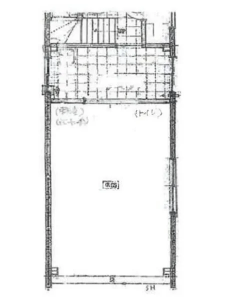 貸店舗(スケルトン)の平面図