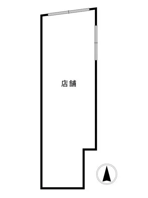 貸店舗(スケルトン)の平面図