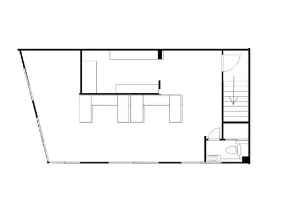 奥沢のレストラン居抜きの平面図