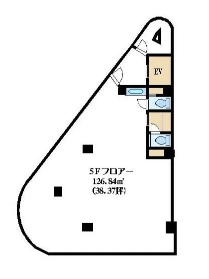 京王多摩センターのスケルトン物件の平面図