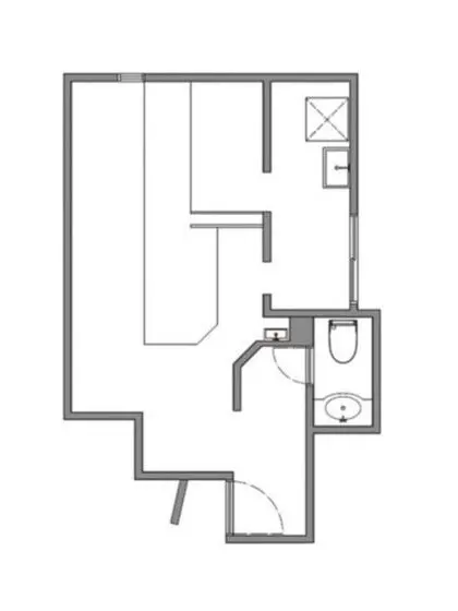 日吉の居抜き店舗の平面図