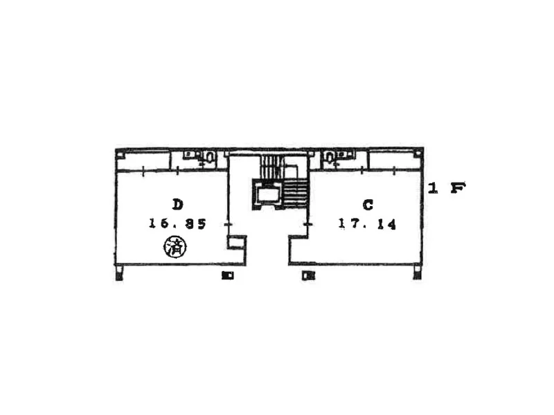 豊田のスケルトン店舗物件の平面図