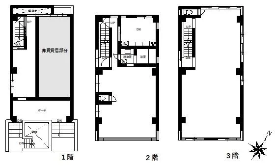 梅ヶ丘の居抜き店舗の平面図