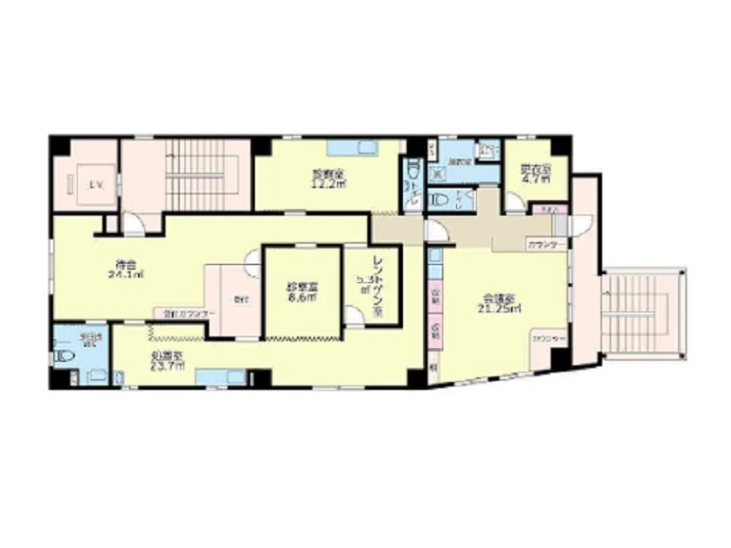 新丸子の医院居抜きの平面図