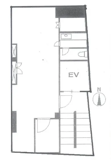 貸店舗(スケルトン)の平面図