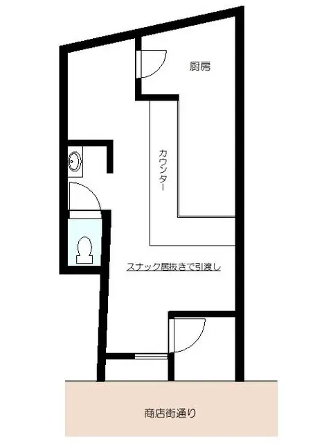 和泉多摩川の居抜き店舗の平面図