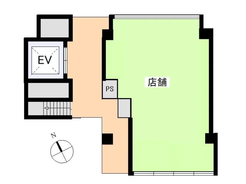 飯田橋のスケルトン物件の平面図