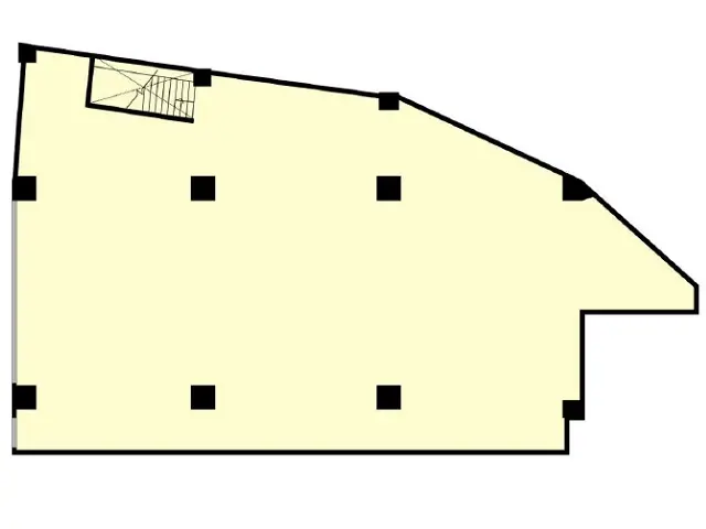 大山のスケルトン店舗物件の平面図