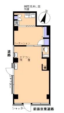 新小岩の事務所仕様物件の平面図