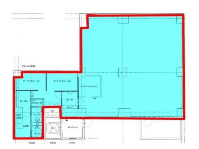 渋谷の居抜き店舗の平面図