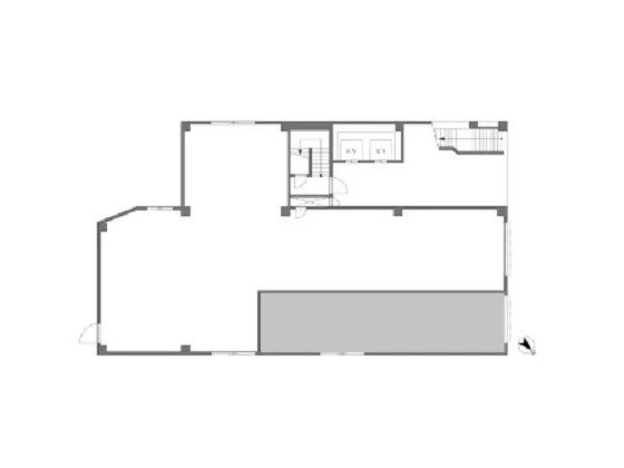 千葉のスケルトン店舗物件の平面図