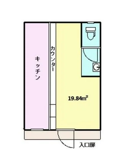 川崎のスナック・パブ居抜きの平面図