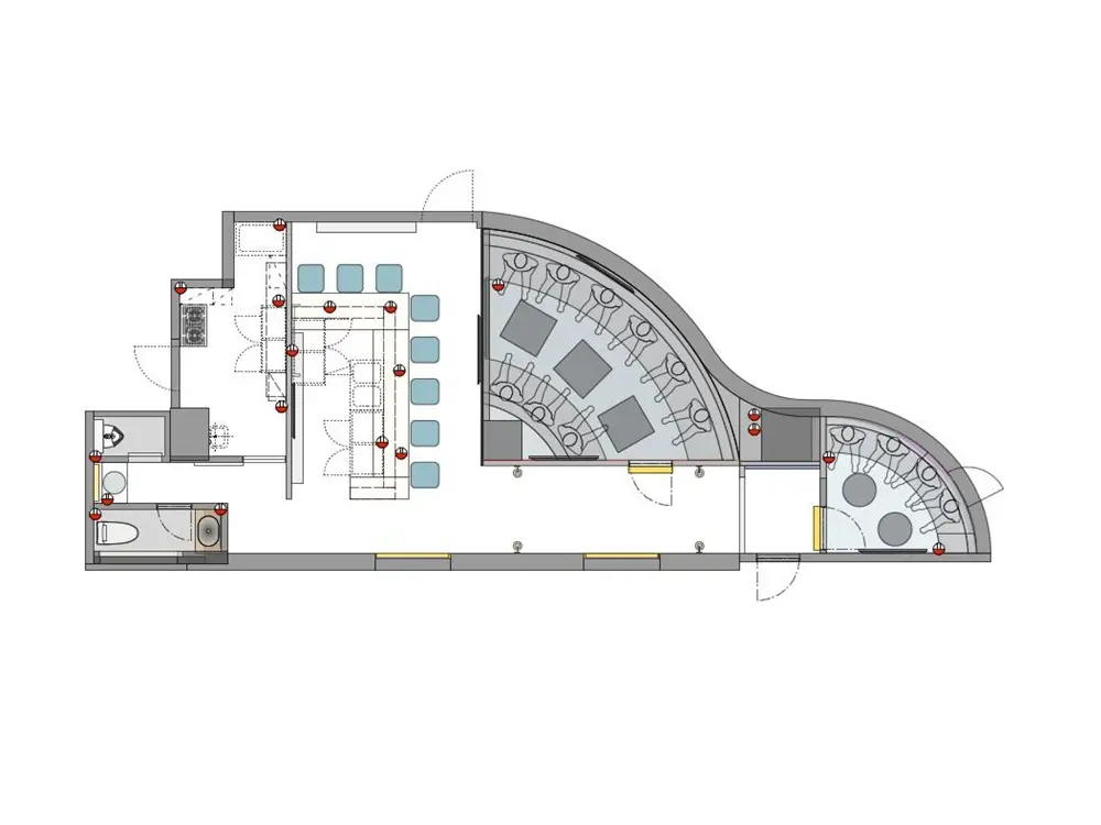 スナック・パブの居抜き物件の平面図