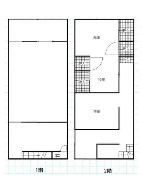 貸店舗(スケルトン)の平面図