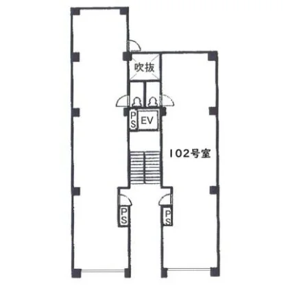 中野新橋のスケルトン物件の平面図