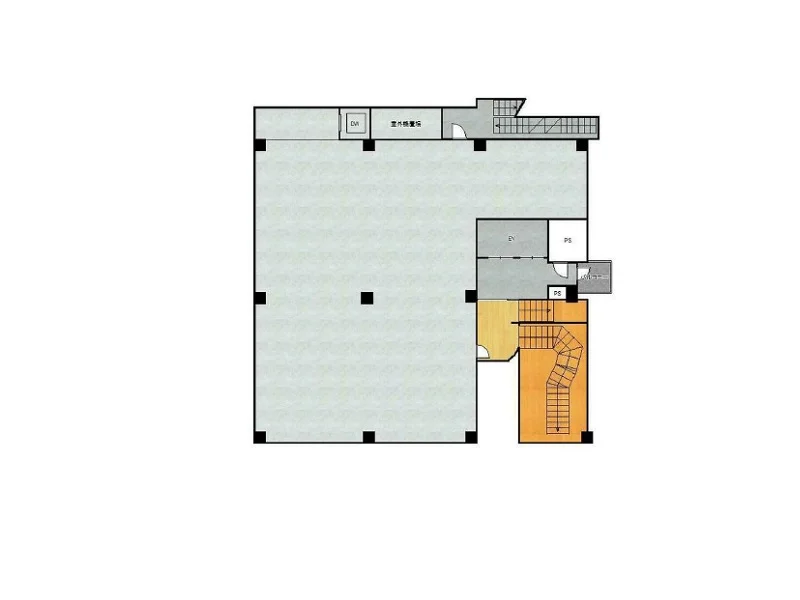 柏のレストラン居抜きの平面図