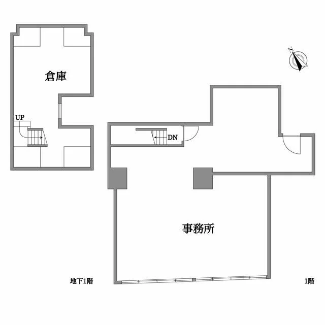 エステの居抜き物件の平面図