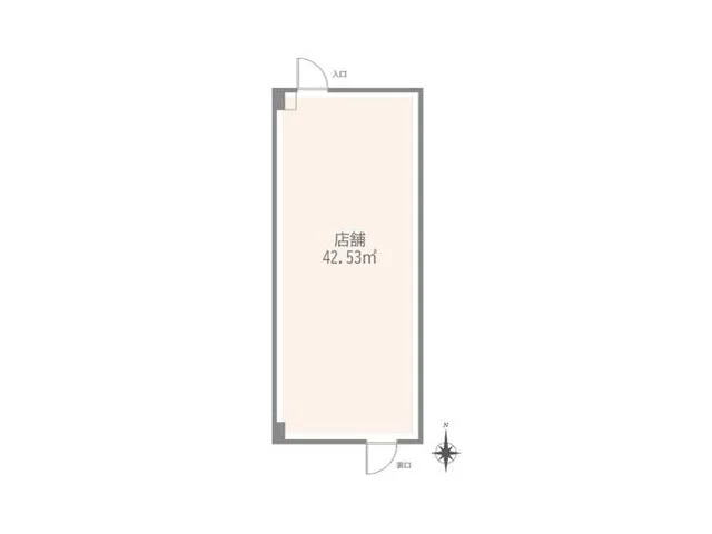 戸塚のスケルトン店舗物件の平面図