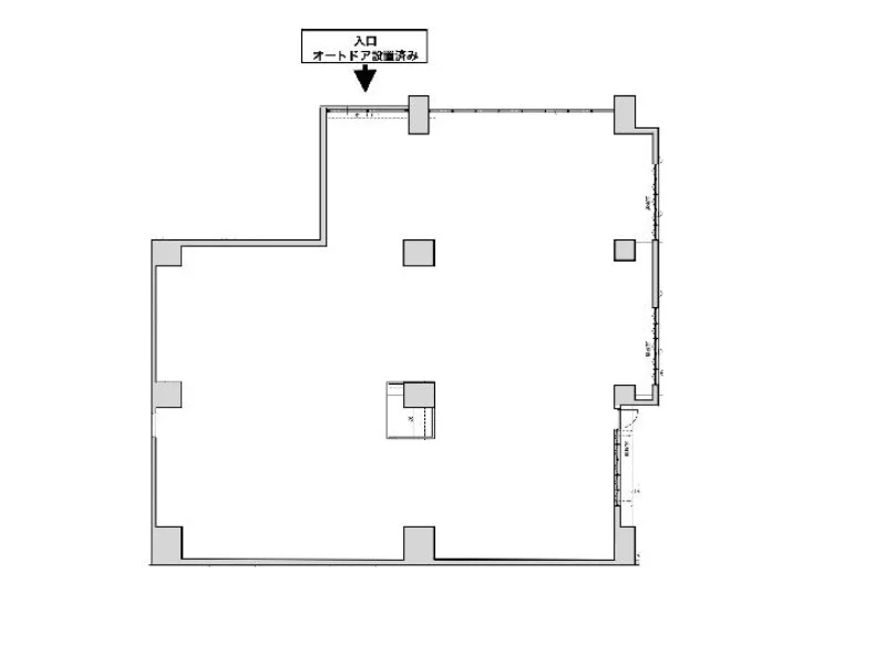 貸店舗(スケルトン)の平面図