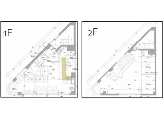 カフェ・喫茶店の居抜き物件の平面図