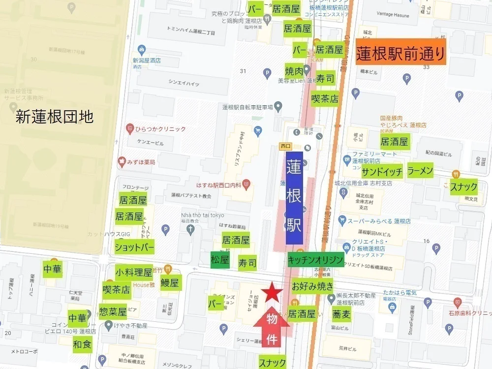 蓮根のスケルトン店舗物件のその他