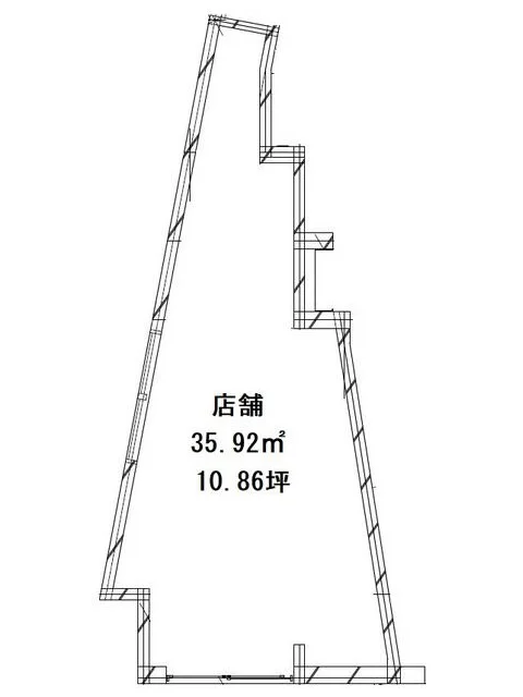 野方の事務所仕様物件の平面図
