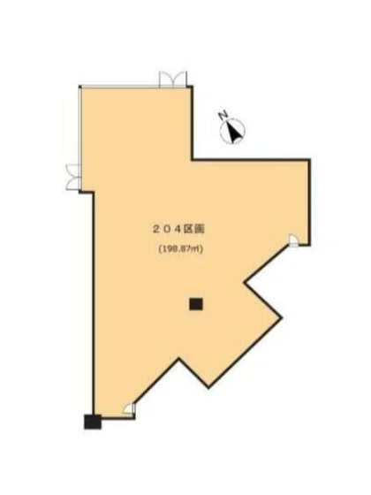 水道橋のスケルトン物件の平面図