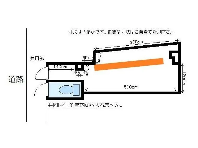 スナック・パブの居抜き物件の平面図