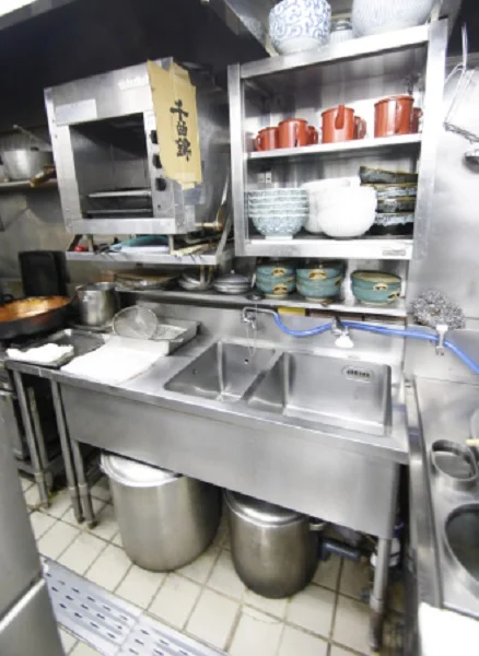 旗の台のうどん・そば居抜きの厨房