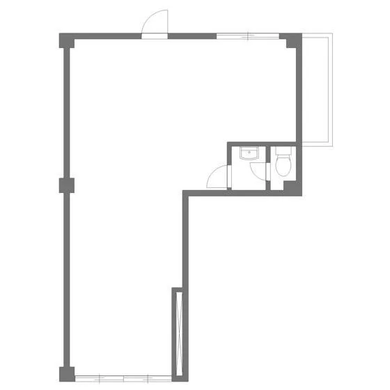 貸店舗(スケルトン)の平面図