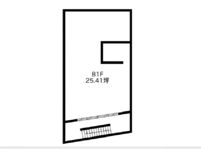 貸店舗(スケルトン)の平面図