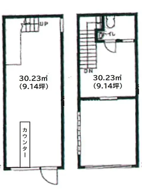 新日本橋の居抜き店舗の平面図
