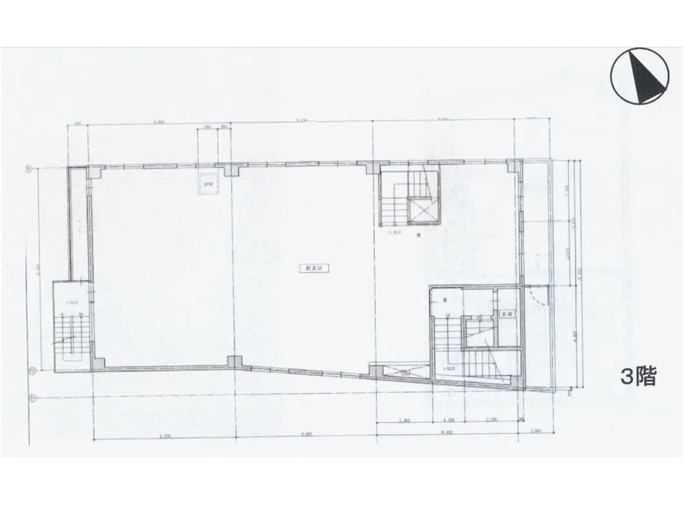 貸店舗(スケルトン)の平面図