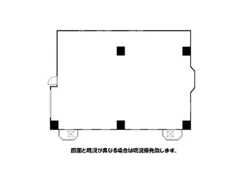 立川のスケルトン店舗物件の平面図